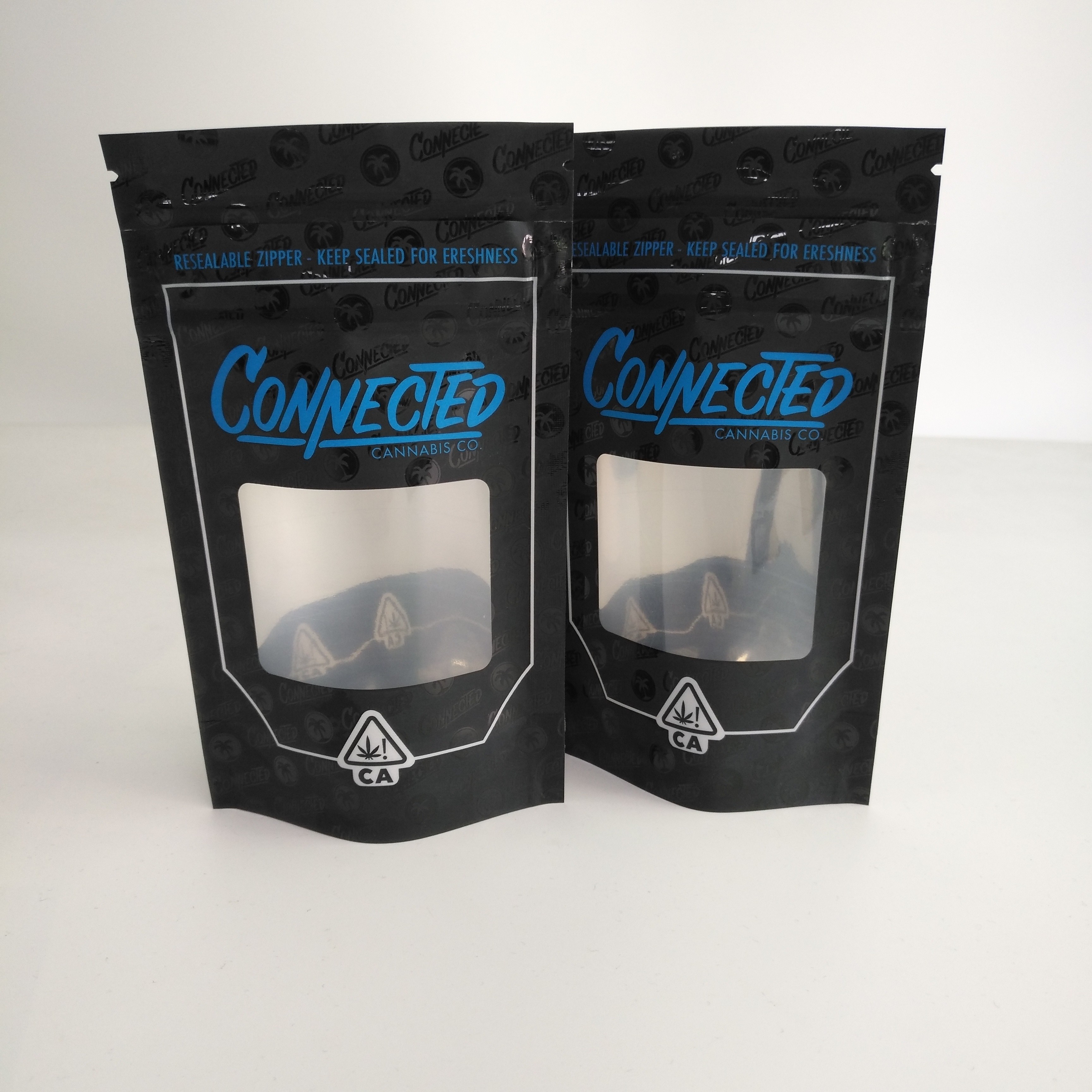 Geruch-Beweis-wiederversiegelbarer Reißverschluss stehen oben Reißverschluss-Beutel mit Fenster-Aluminium nach innen