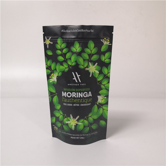 Recyclebarer Aluminiumfolie-Teebeutel stehen oben Beutel kundengebundene Farbe mit wiederverwendbarem Zipverschluß