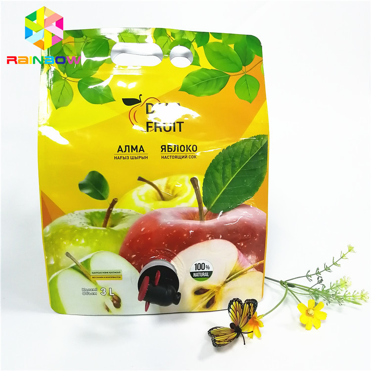 Lecken Sie Wein-Apfelsaft-Speicher der Beweis-Tüllen-Beutel-verpackenden Aluminiumfolie-2L 3L 5L