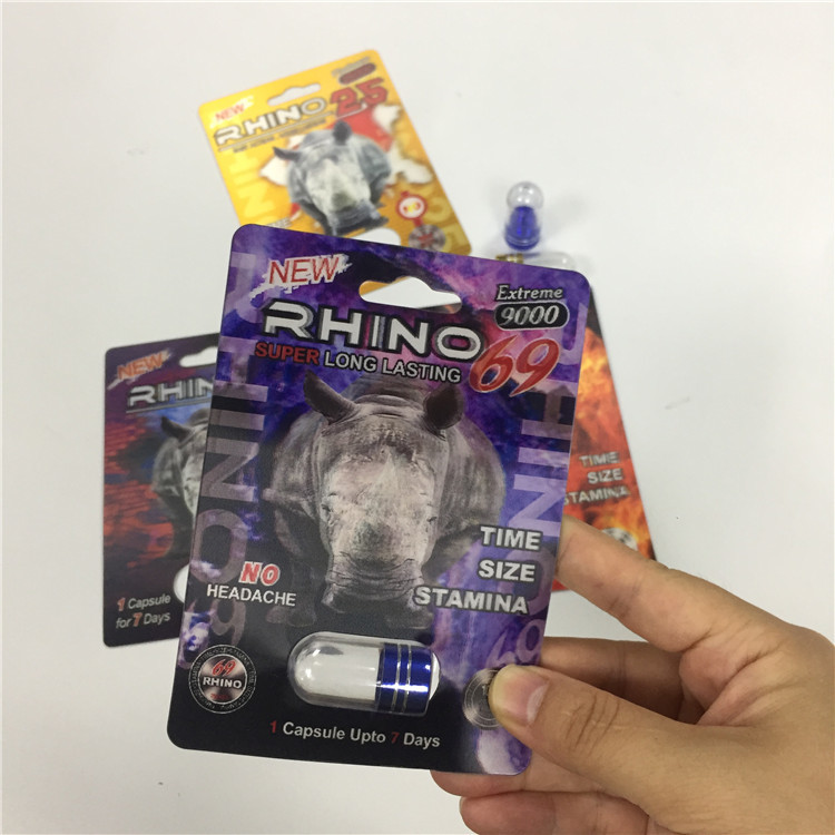 Blasen-Kapsel-Behälter-sexuelle Leistungs-Pillen-Paket-Karten kundengebundener Druck