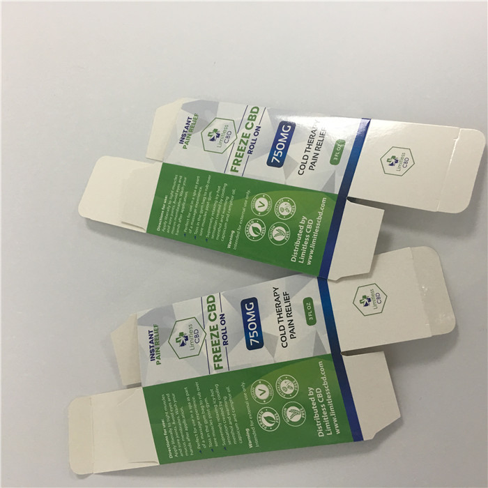 Gewohnheit CMYK druckte Verpackenkasten der Logo-weißen Pappecbd Vape