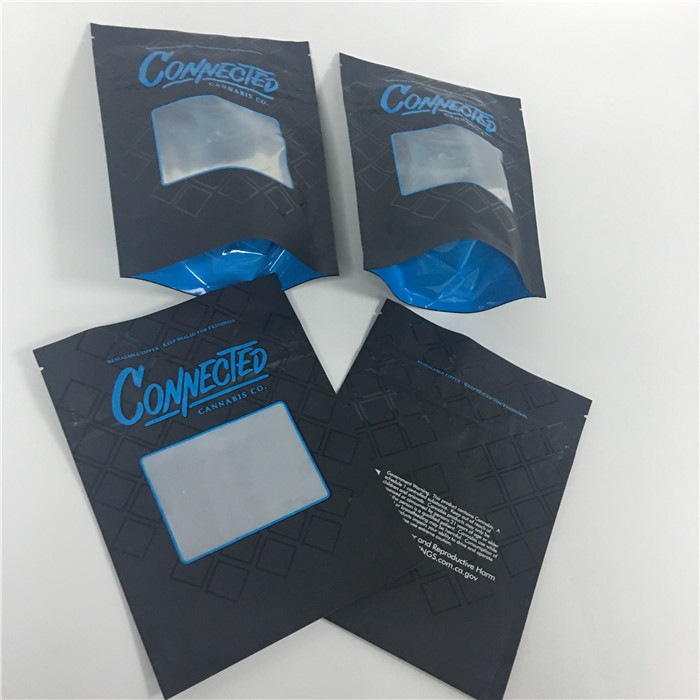 Kundenspezifischer Druckverschluss-Plastiktasche-Geruch-Beweis des Reißverschluss7g stehen oben die gezeichnete Aluminiumfolie