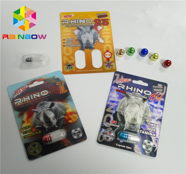 Nashorn des Nashorn-69 7 männliche Verbesserungs-Pillen, die normale Größe mit Effekt 3D verpacken