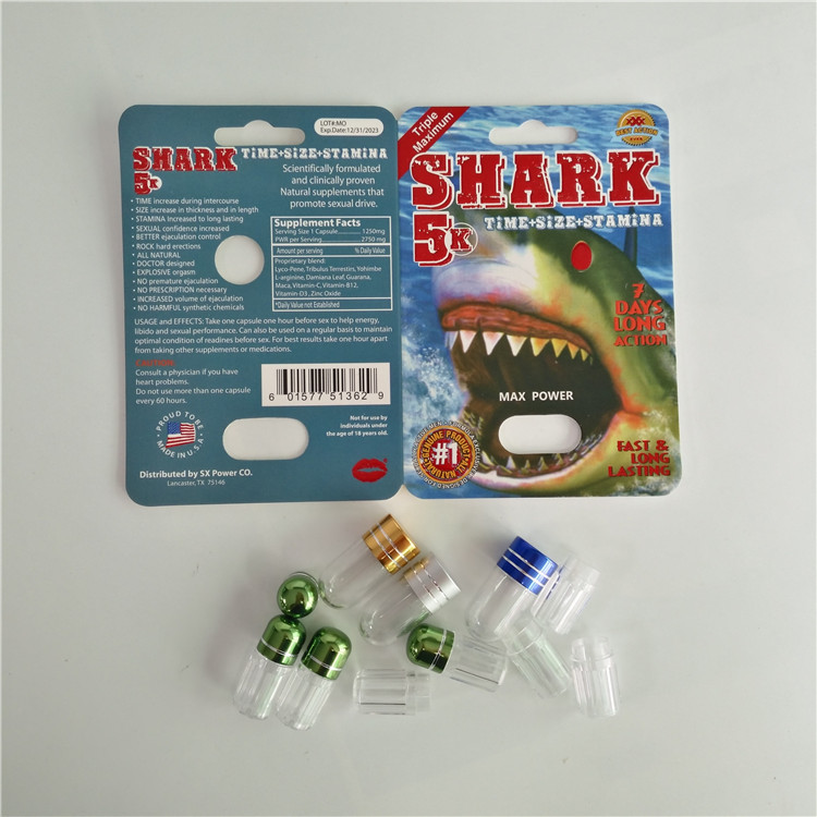 Papierblasen-Karten-verpackender männlicher Verbesserungs-Pillen-Satz mit Plastikkugel