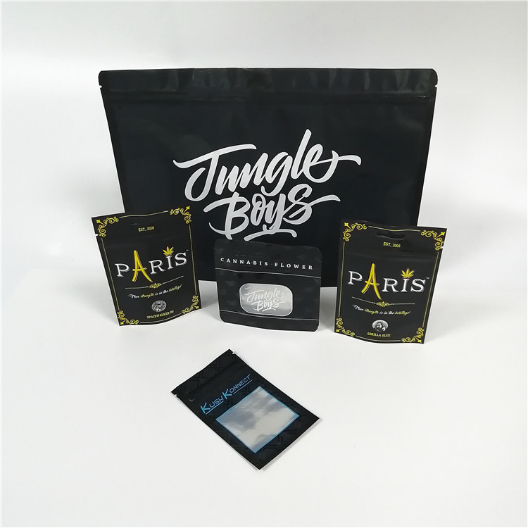 Digital-Drucken steht oben Geruch-Beweis-das Unkraut des Beutel-CBD, das mit klarem Fenster verpackt