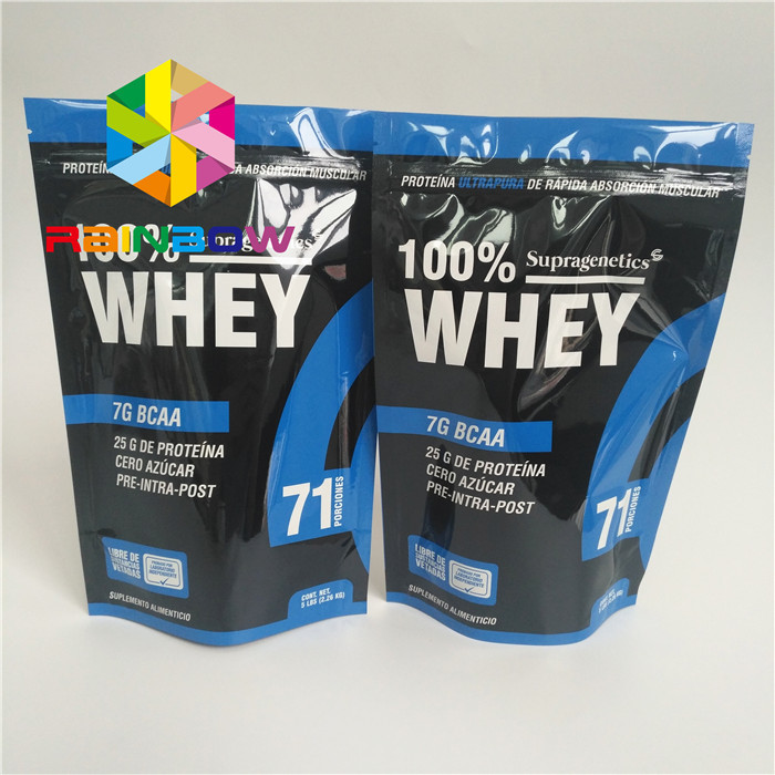 Gewohnheit druckte das Imbiss-Taschen-Verpacken stehen oben Beutel-wiederversiegelbares glattes Ende mit Reißverschluss