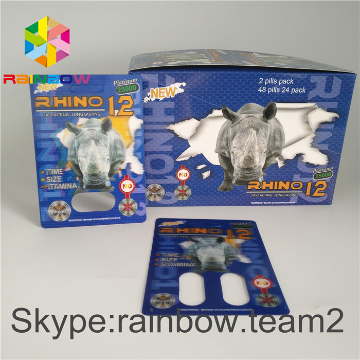 Männliche sexuelle Verbesserungs-Blisterpackung, die Papier-Schaukartons 350g 400g für Kapsel verpackt