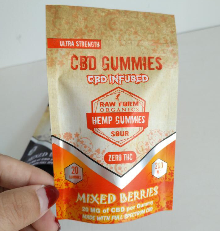 Digital-Drucksackt luftdichter Zipverschluß gummiartige kleine Beutel der Aluminiumfolie-CBD ein