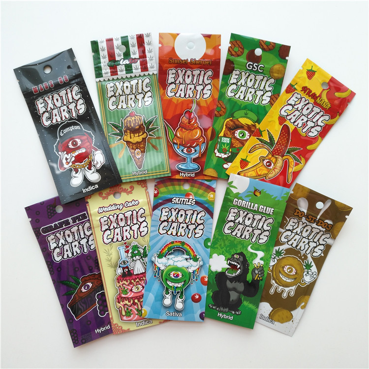 Vape-Patronen-Aluminiumfolie-Verpackentaschen-exotisches Wagen-Beutel-Gewohnheits-Logo