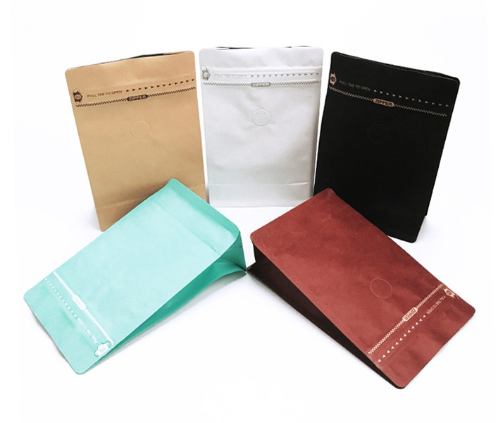 Flache Unterseiten-Teebeutel, die Gewohnheit wiederversiegelbares DruckKraftpapier mit Ventil verpacken