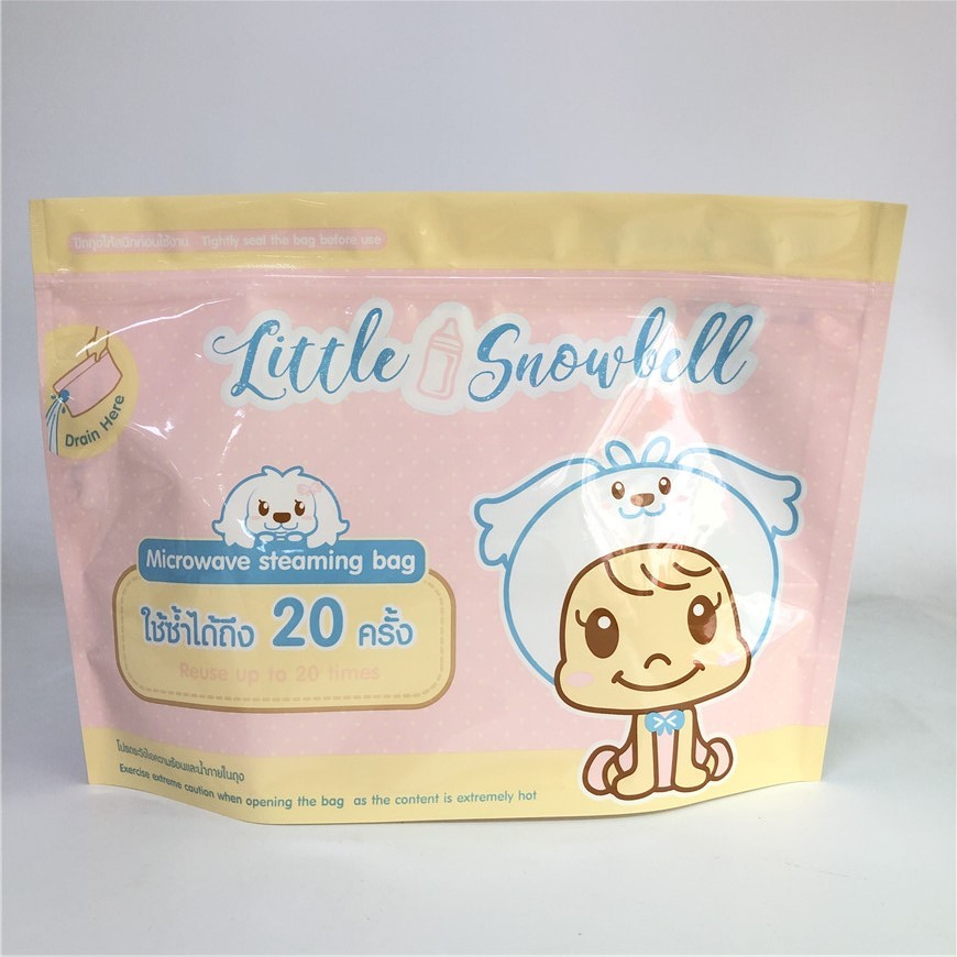 Stehen Sie oben biologisch abbaubare 120-180 Mic Stärke des Reißverschluss-Mikrowellen-Taschen-kundenspezifisches Drucken