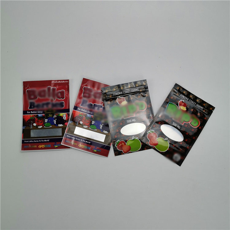 Säckchen-Plastikbeutel, die 100% organische industrielle gummiartige Verpackung Hanf-CBD verpacken