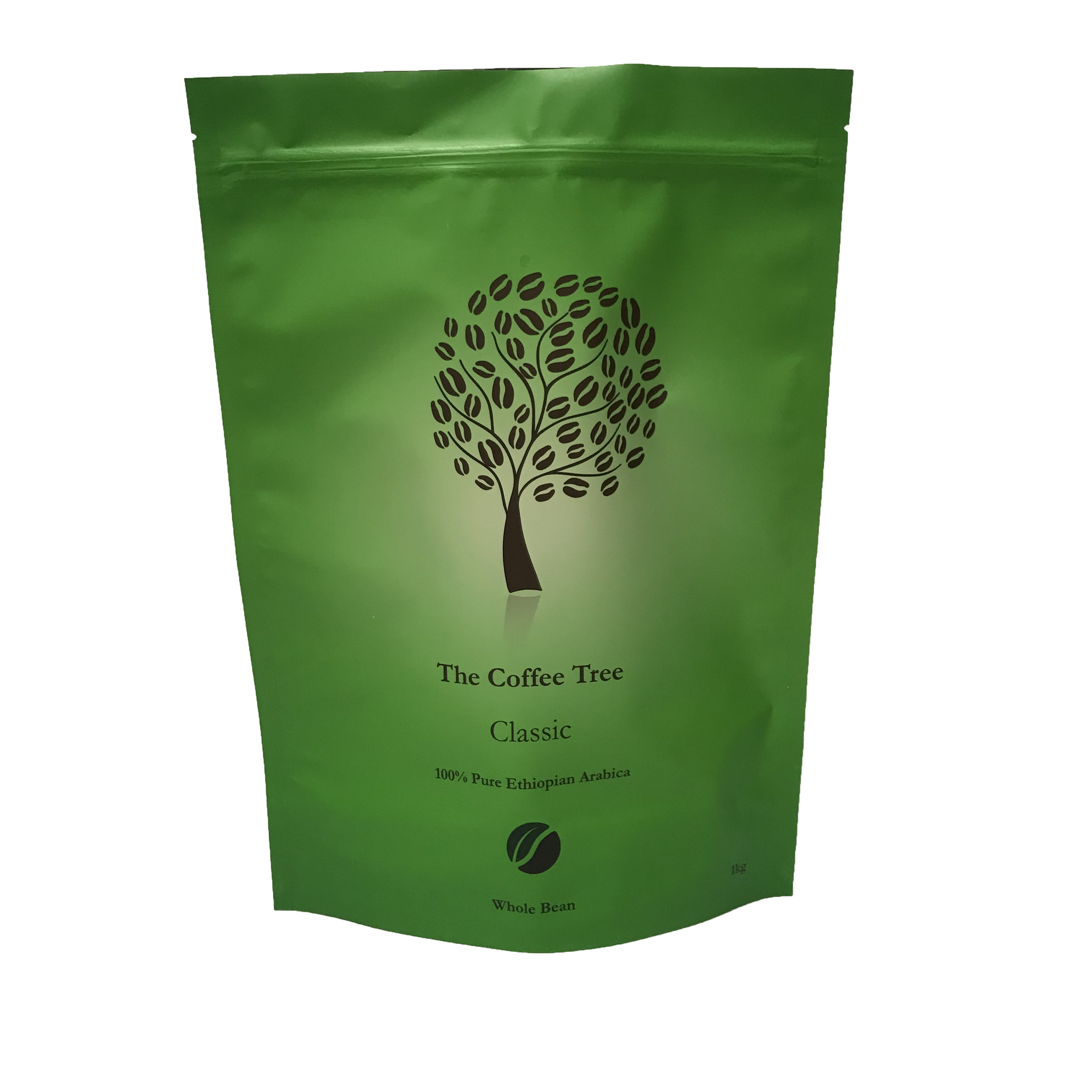 Der Aluminiumfolie-Folien-Beutel, der Doypack-Kaffee mit Reißverschluss Plastik verpackt, sackt Matt-Oberfläche ein