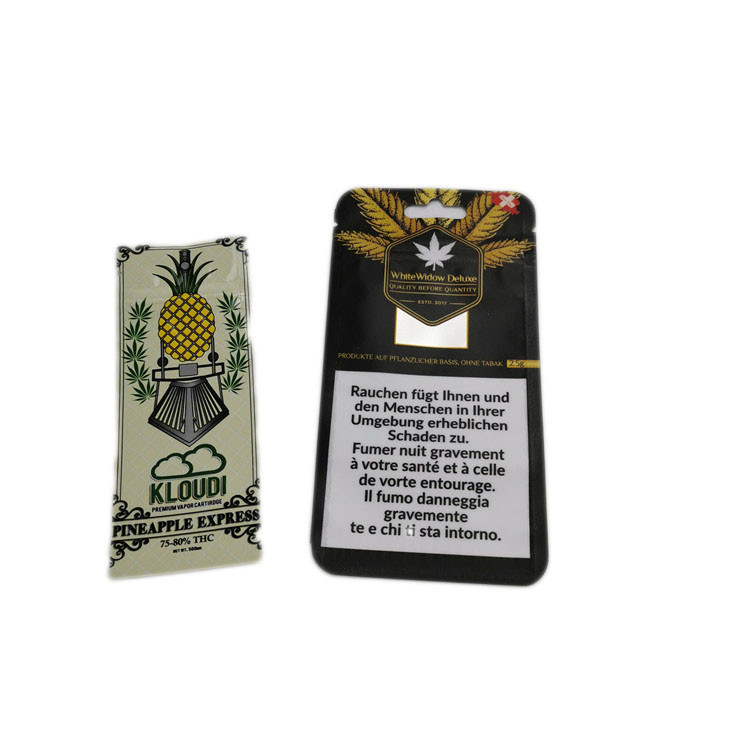 Siegeln Sie stehen oben Reißverschluss-Beutels-das recyclebare Tabak-/Zigaretten-Verpacken heiß