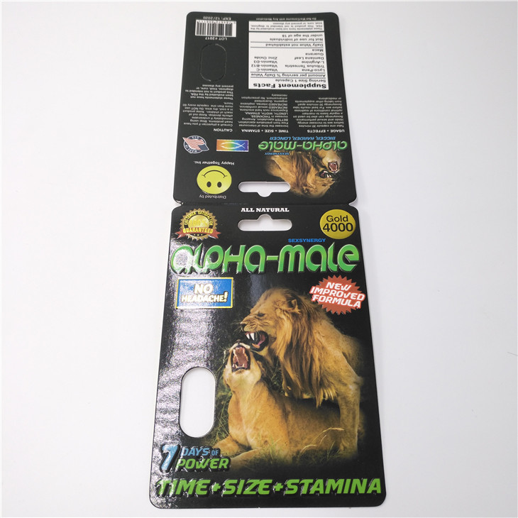 CMYK-Farbe kundengebundene Plastikpillen-Papierverpackenkarte