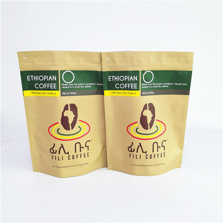 Kaffee-Beutel-große Kapazitäts-mit Reißverschluss Verpackentasche 500g 1kg für Kaffeebohnen/Boden