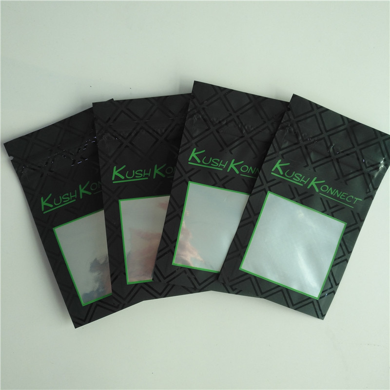 Kundenspezifische Logo Kush Connect Packaging Bag Hemp-Blume, die Seitentasche der dichtungs-drei mit Reißverschluss verpackt
