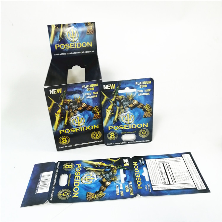 Zeigen Sie kundenspezifische Leistung der Vergrößerer der Drucksachekarten männliche sexuelle roten Poseidon-Kartenkasten an