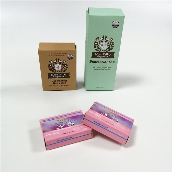 Kundenspezifische Drucksachekasten Verpackenheiße stempelnde überzogene Seifenuvkästen Geschenkboxen