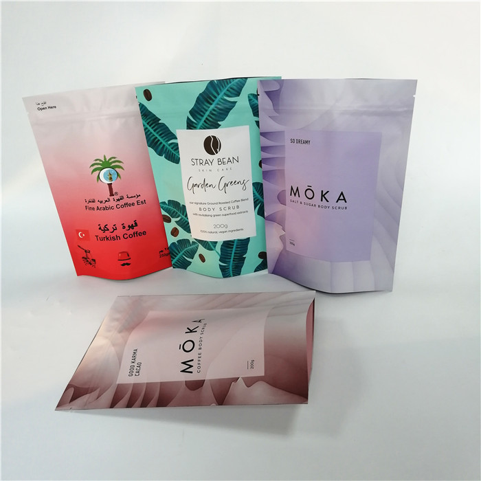 Stehen Sie oben Taschen des gemahlenen Kaffees Keilfolienbeutel Verpackenmositure Beweises mit Ventil