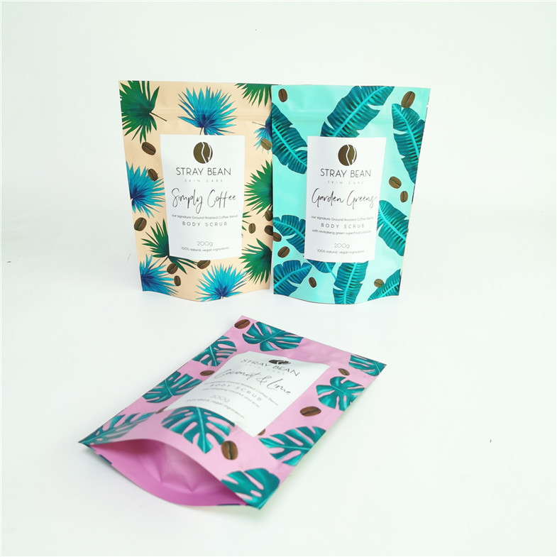 Kundengebundenes Doypack-Kaffee-Salz-Gesicht scheuern Verpackentasche Suger-Körperpeelings-Verpackentasche