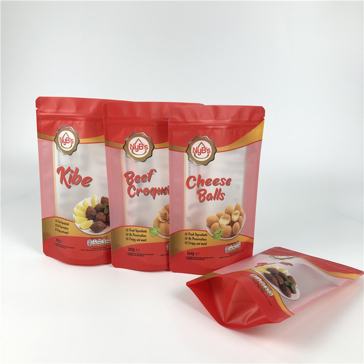 Plastik-GMOPP VMPET stehen herauf Reißverschluss-Tasche mit klarem Fenster