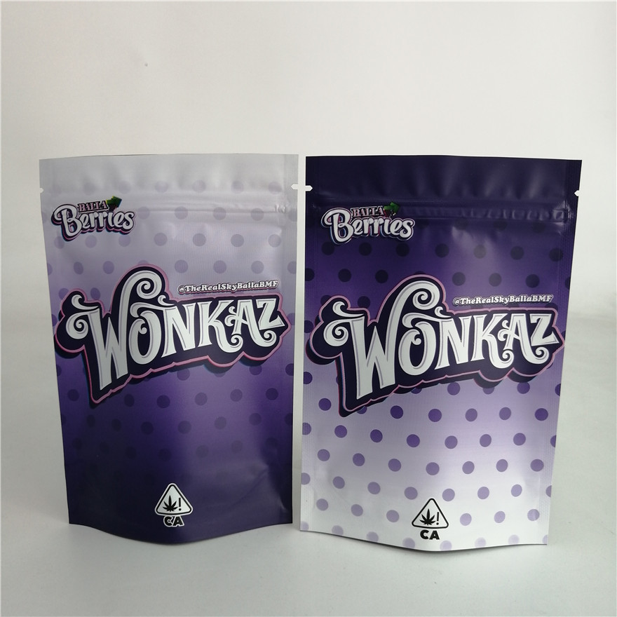 Kundengebundenes Nuss-Unkraut des Plätzchen-3.5g stehen herauf Reißverschluss-Beutel-Plastiksüßigkeits-Tasche 7g 18g 24g