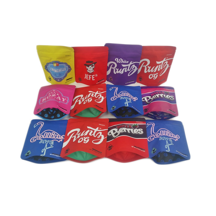 Bereiten Sie zum Schiffs-Geruch prüfen Folien-Reißverschluss-der leichten Berührung des Beutel-3.5g die essbare wiederversiegelbare Hanf-Blume vor, die Plastik-Tasche verpackt