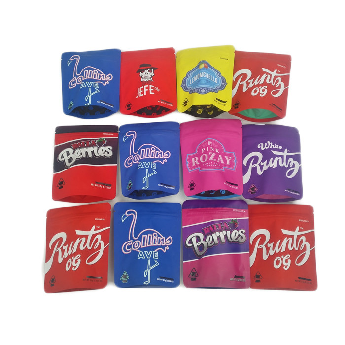 Leichte Berührung 3.5g vereiteln Plastiktaschen mit Reißverschluss riechen Plätzchen Jefe des Beweis-Lech-3.5g 7g Cannabies, das Plastik-Taschen-Gewohnheit verpackt