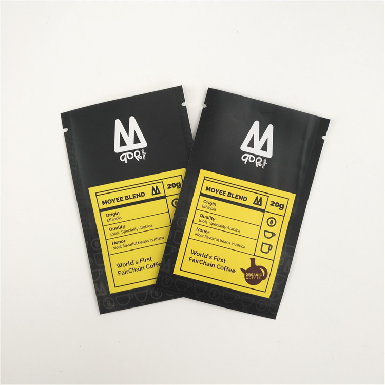 Kaffeebohne MOPP VMPET 250g 500g stehen oben Beutel mit Ventil