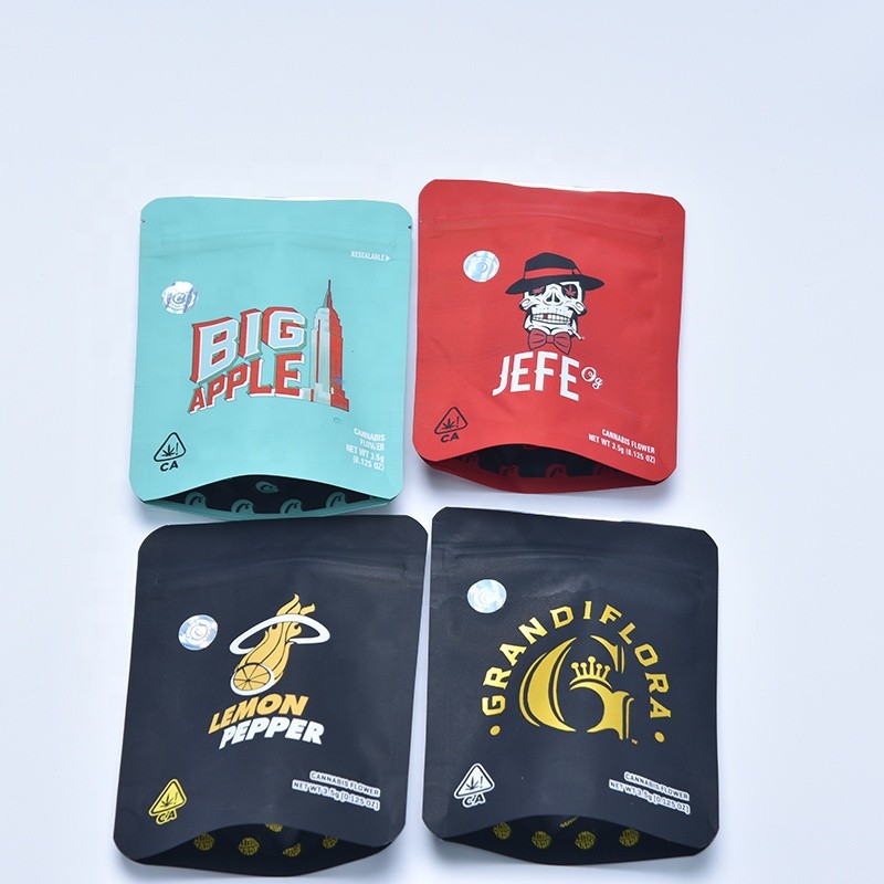 3,5 Gramm kundenspezifische Druckunkraut, diegeruch-Beweis-Plätzchen mit Reißverschluss Plastik verpacken, sackt die kindersichere Tasche mit Reißverschluss ein