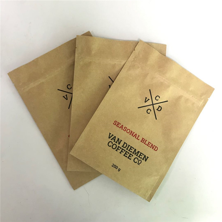 Kraftpapier-Zipverschluß stehen oben Beutel mit Riss-Kerbe und Matte Window