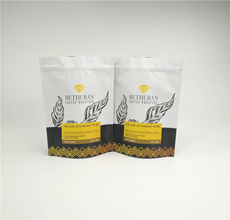 keil-Plastik-Tasche 140mic MOPP wiederverwendbare Seitenfür Kaffeebohnen