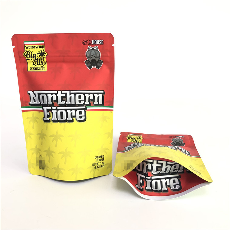 Gummiartiges Plastik-PET CMYK 180mic Kräuter stehen oben Taschen-Offsetdruck