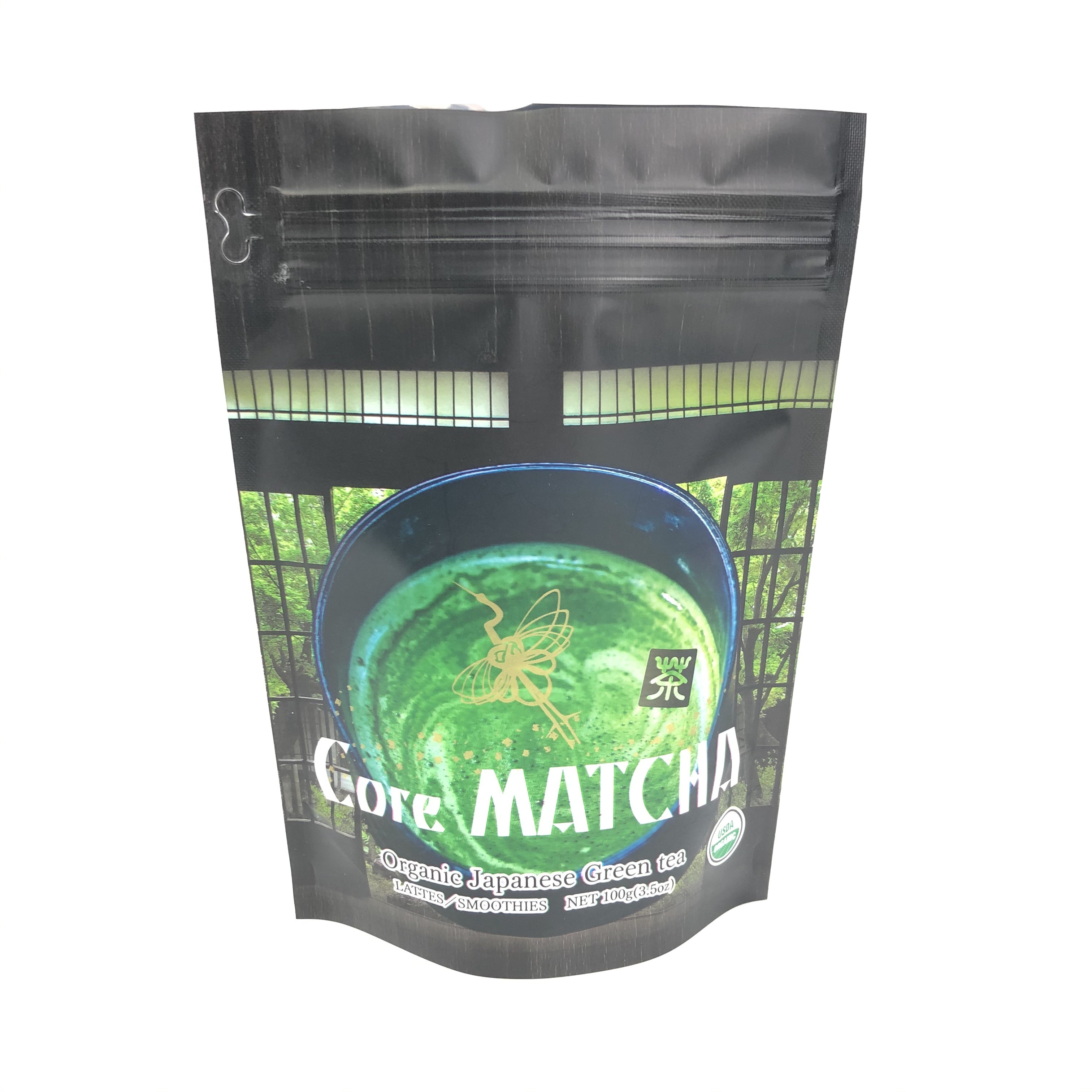 Wiederversiegelbare MOPP stehen oben Beutel 120 Mikrometer für grünen Tee