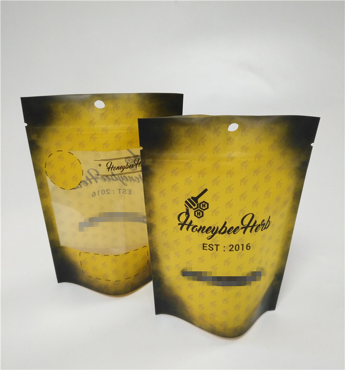 Gewohnheit Druckschwarzer Geruchmattbeweis lamellierte Plastik-Zipverschlussunkraut tooba doypack Taschen