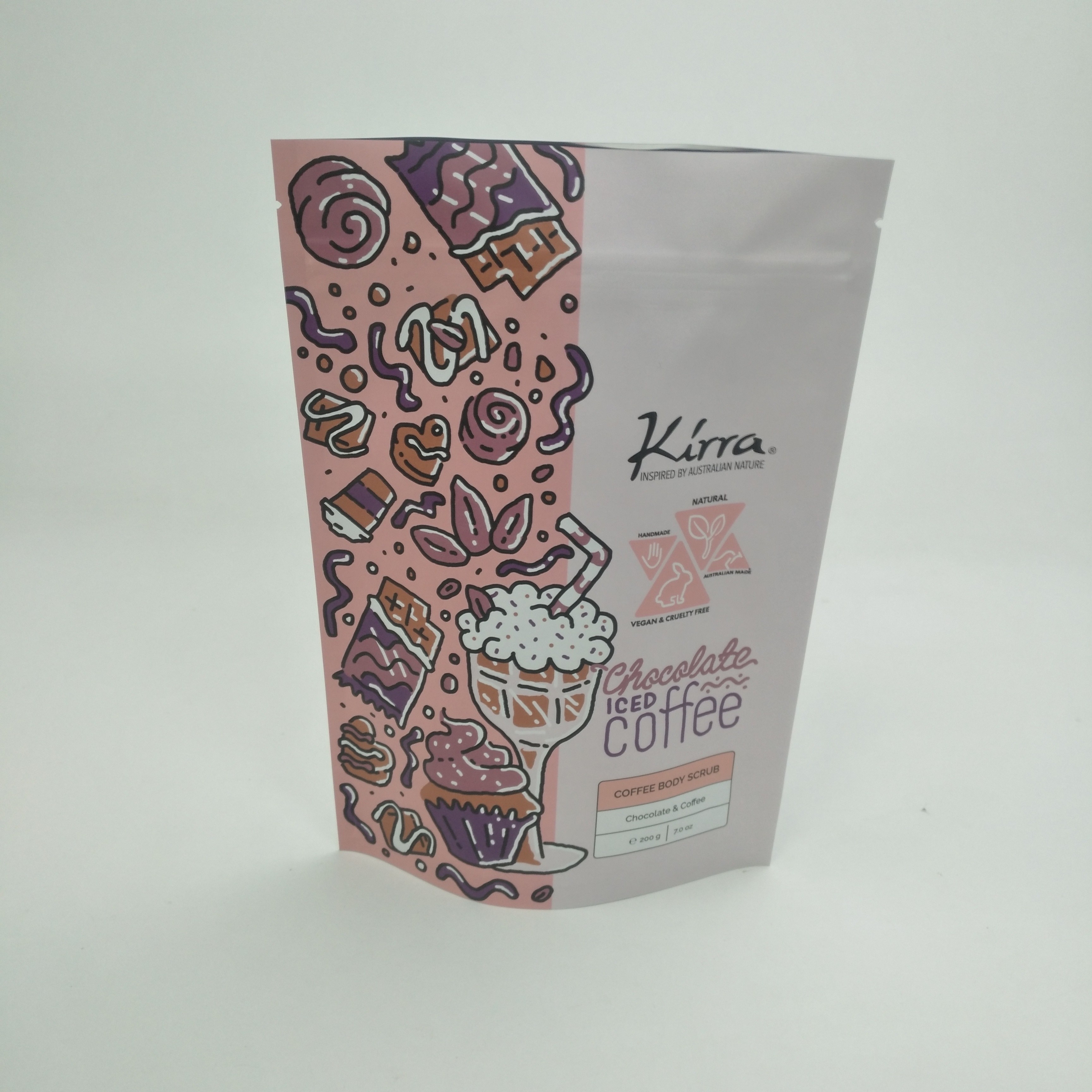 Bolsa Matt Film MOPP VMPET wiederversiegelbar stehen oben Beutel für Bohnen Doypack