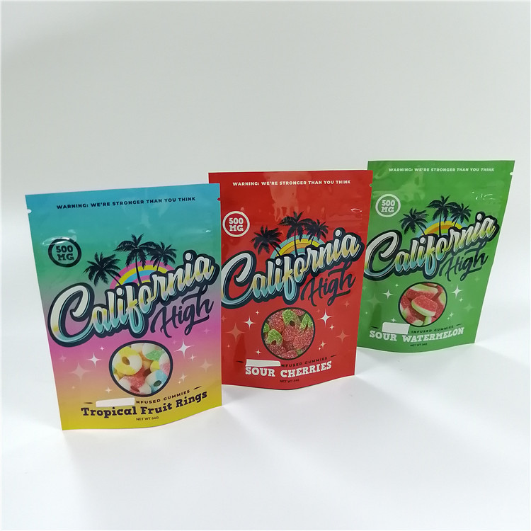 Fertigte Seitendichtungs-Beutel des CBD-Blumen-Kraut-Reißverschluss-drei gedruckt lamelliert besonders an