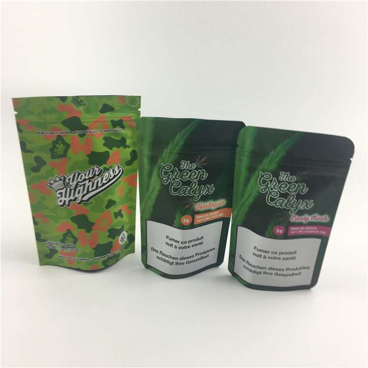 Kundenspezifischer Logo Plastic Candy Edible Mylar-Folien-Beutel, der Druckwiederverwendbares verpackt