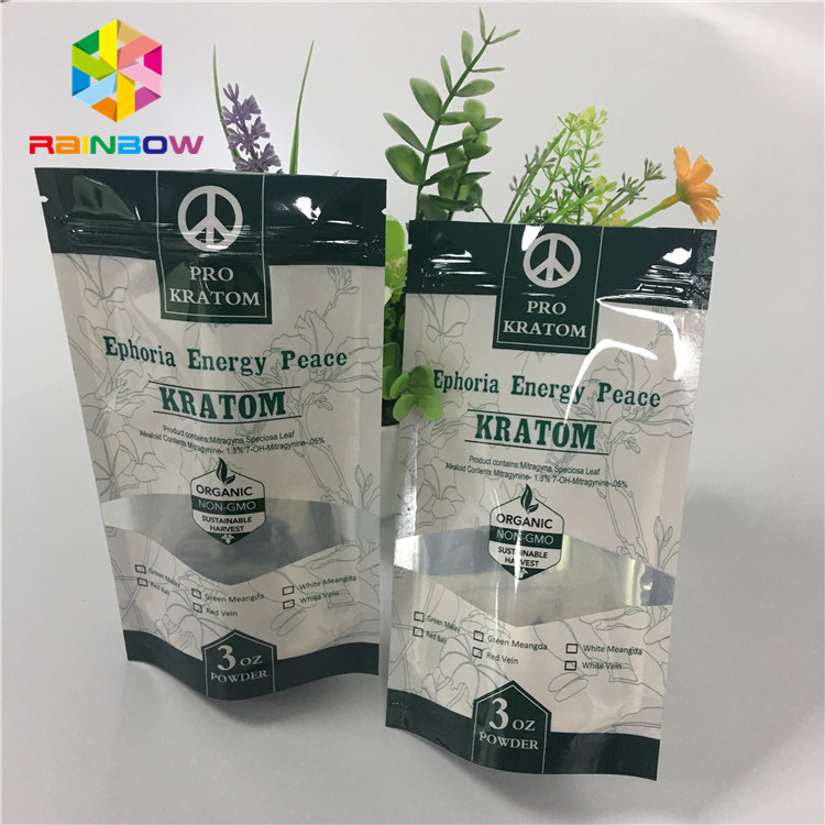 Wiederversiegelbarer Geruch-Beweis-Plastik-Reißverschluss stehen oben Beutel mit Fenster