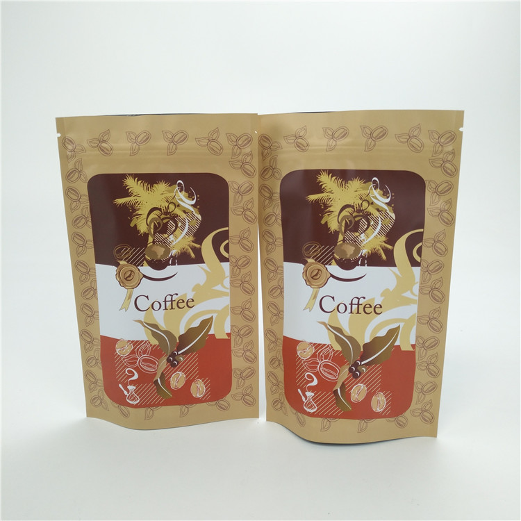 Kraftpapier-Paket, das Großhandelskaffee-Taschen-wiederversiegelbare Taschen mit Logo herstellt