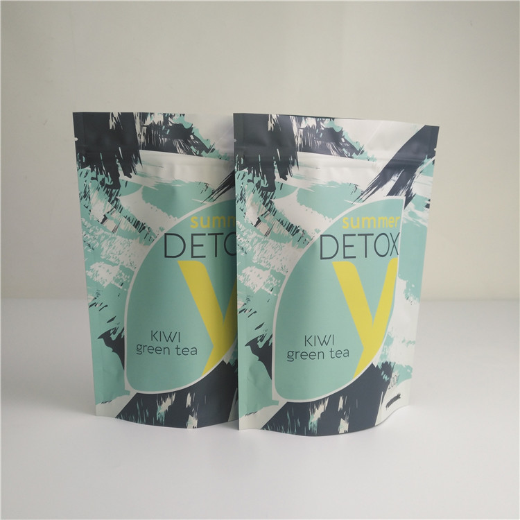 Stehen Sie oben die Kaffee-Grün-Teebeutel, die wiederversiegelbare Nahrungsmittelimbiss-Taschen Eco freundliche feuchtigkeitsfeste verpacken