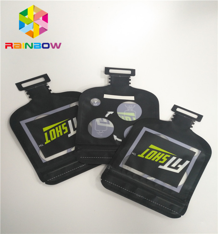 Süßigkeit, die unregelmäßige Form-kundenspezifische Plastiktaschen mit Reißverschluss verpackt