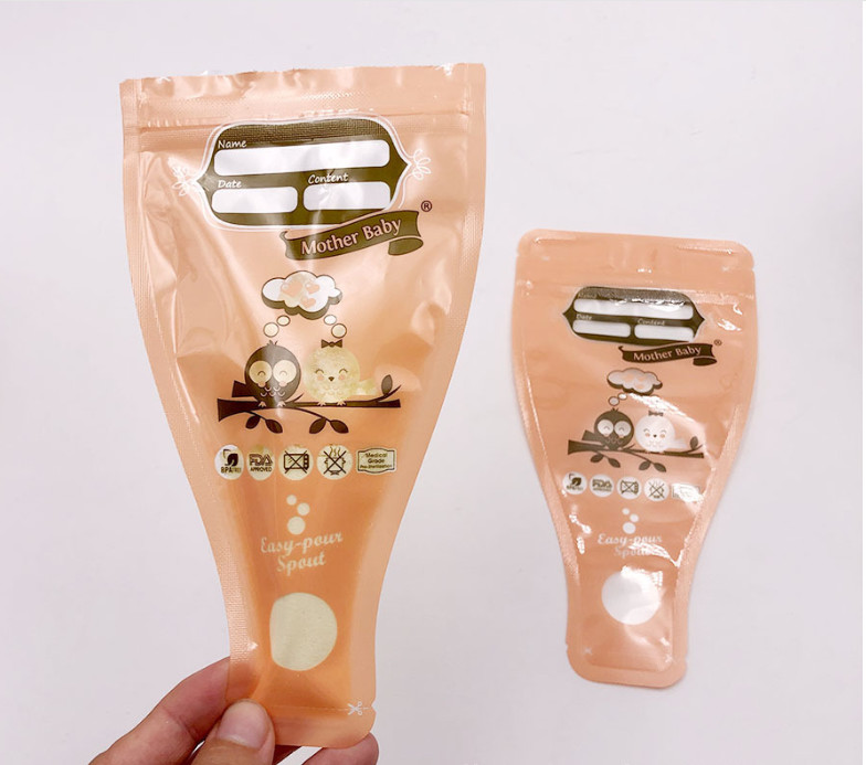 Vor entkeimter einfrierender 8oz Muttermilch-Speicher sackt den doppelten versiegelten Reißverschluss ein