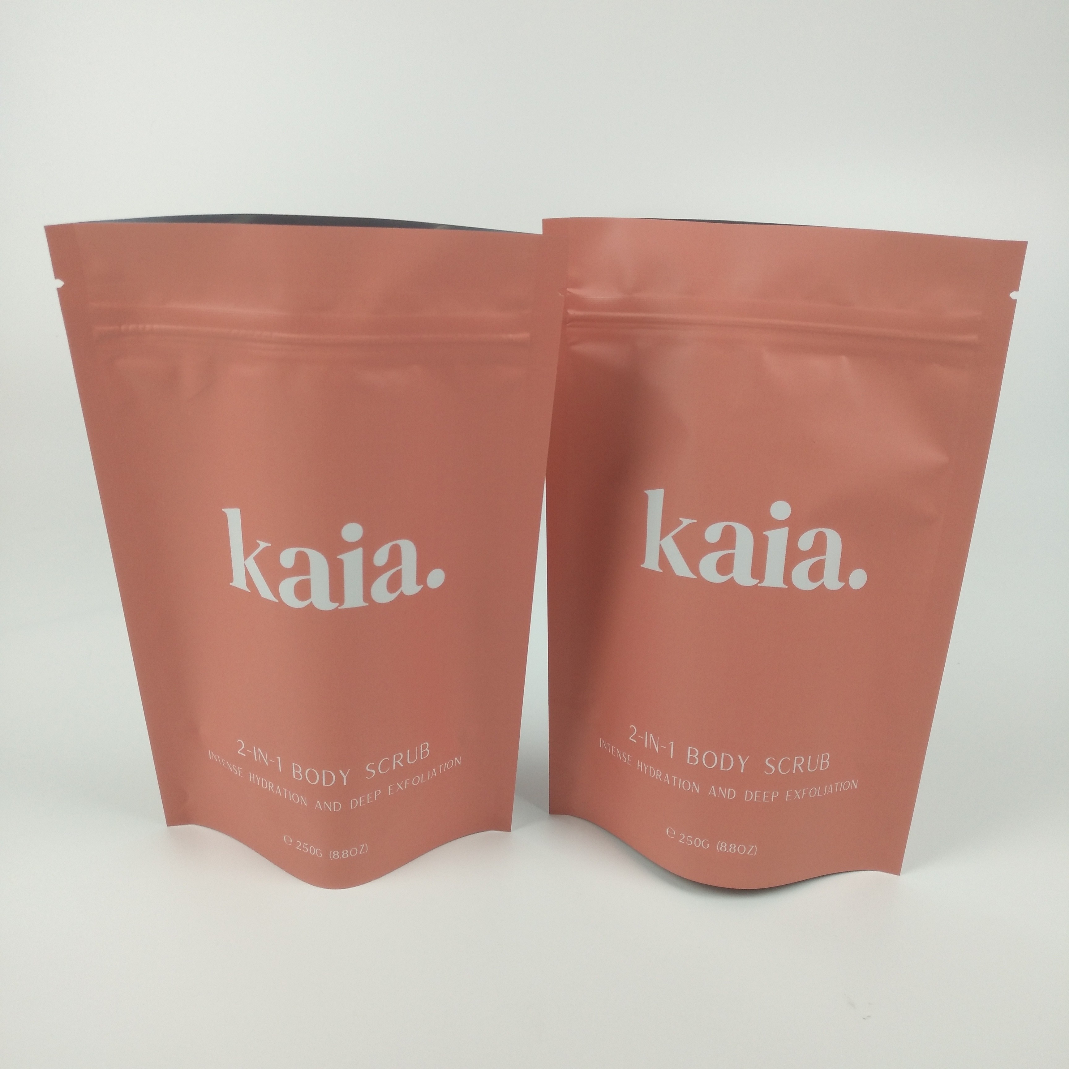 Kosmetischer Plastik steht oben Reißverschluss-Sperren-Tasche Matt Finished Resealable