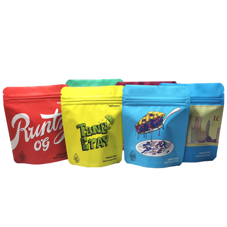 Blumen-Beutel-Gewohnheit 3.5g 7g 14g 1oz 1lb druckte erstklassige Folie lamellierte geruch-Beweis-Reißverschluss-Tasche Plastik Verpacken