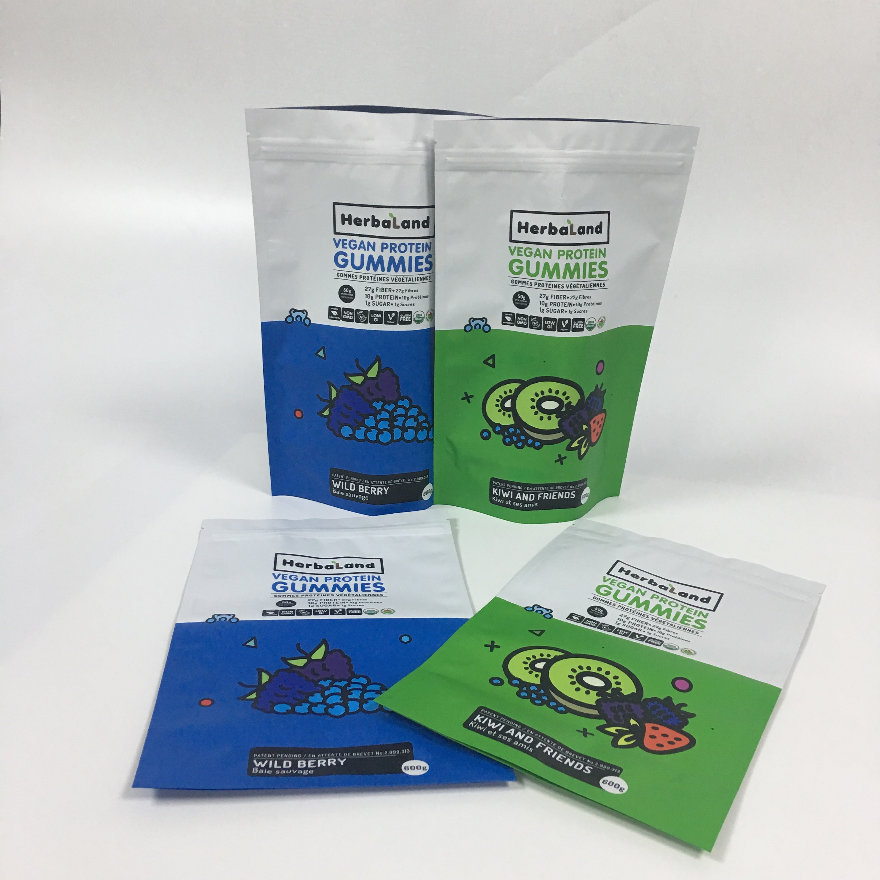 Großhandels-Matte Smell Proof Aluminum Foil-Verpacken steht oben Plastiktaschen Beutel-essbare Plastik