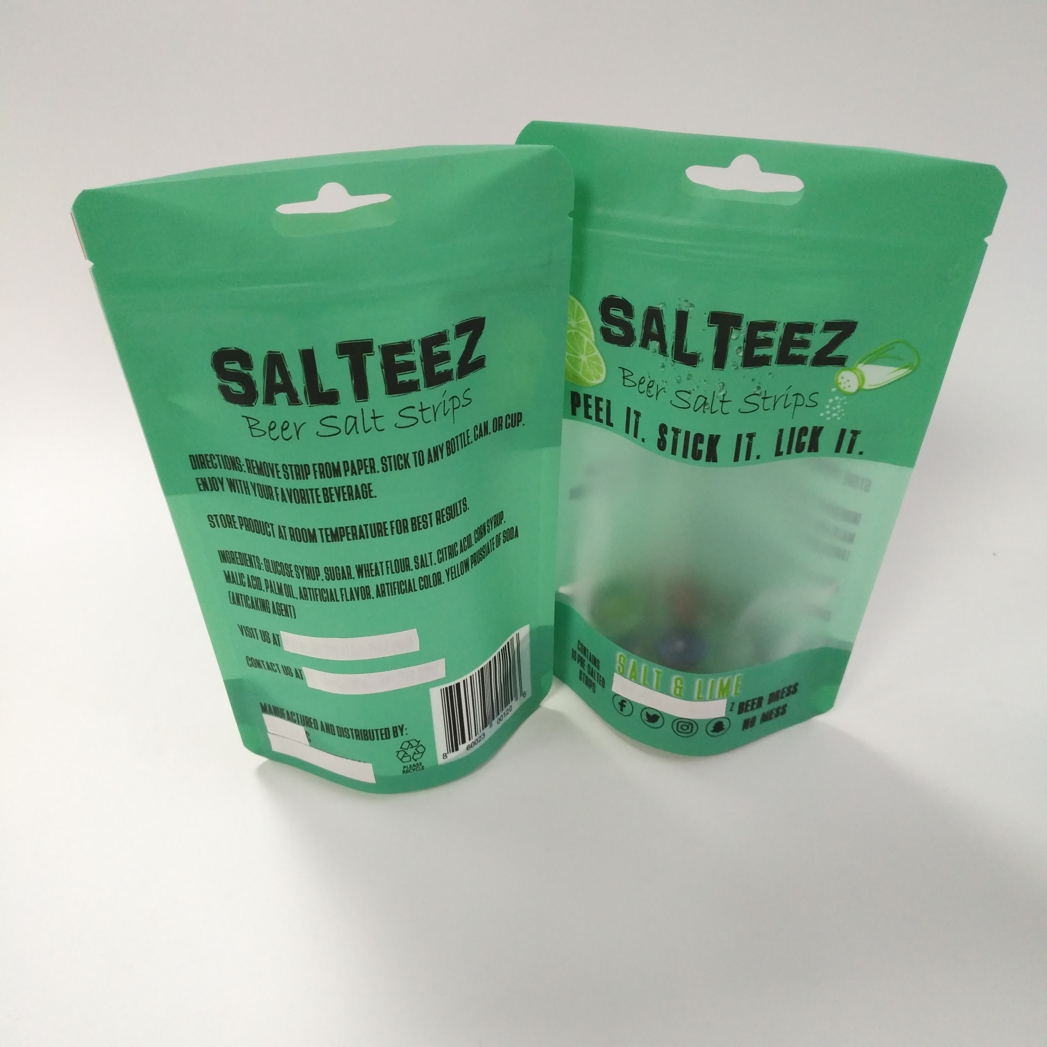 Klares Fenster CMYK 100mic stehen oben Reißverschluss-Beutel mit Reißverschluss