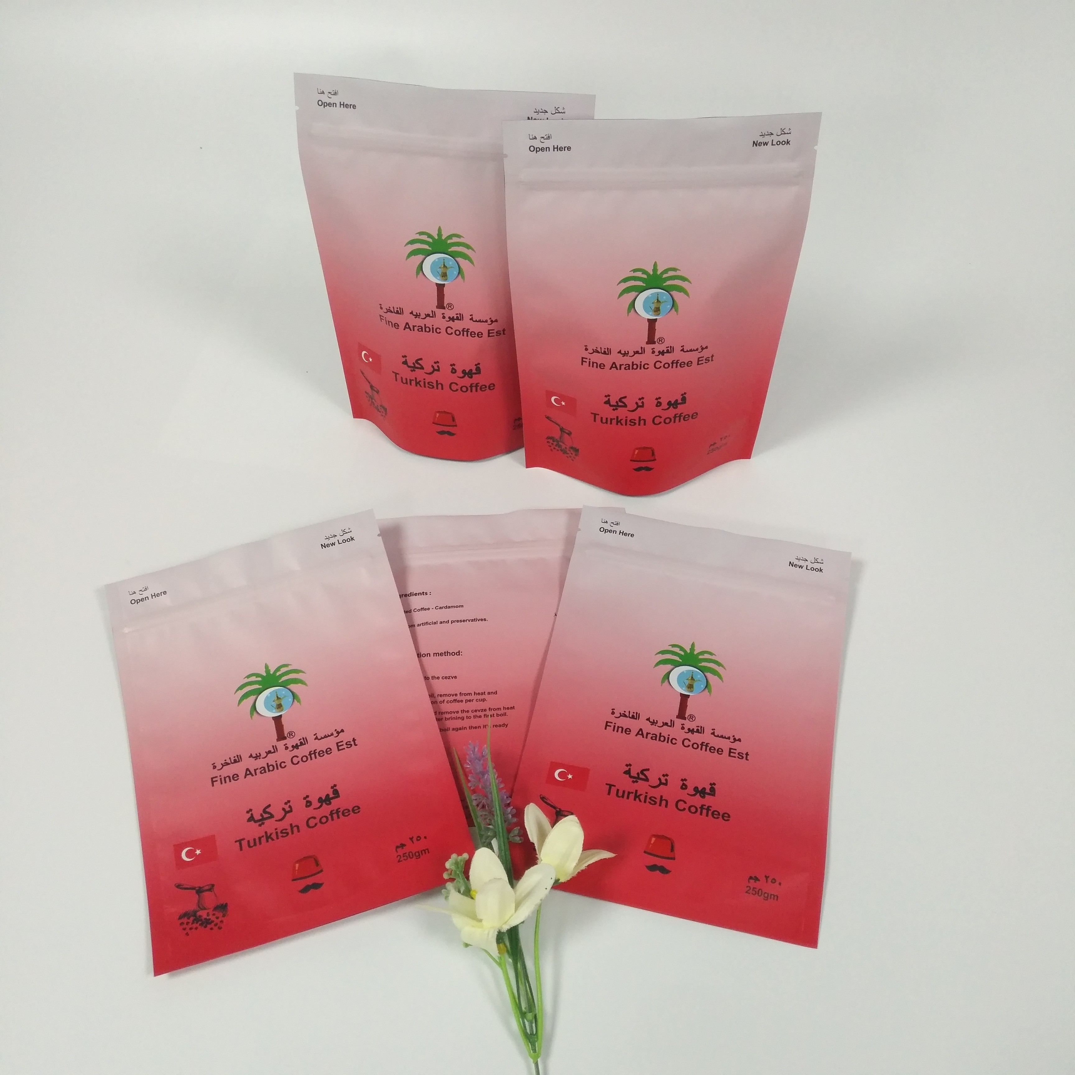 Matt-CMYK 150 Mikrometer-Imbiss-Tasche, die für Imbiss-Kaffee-Pulver verpackt