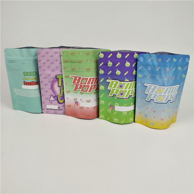 PMS-Geruch-Beweis-Unkraut Plastik sackt Folie lamellierte Taschen CBD mit Reißverschluss ein
